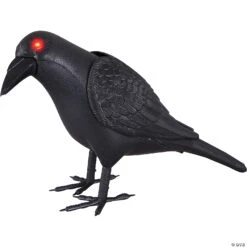Halloween Decoration Series 27 10.5" Animated Black Crow Decoration