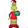 11 Ft. Blow-Up Inflatable Santa Grinch With Ornament & Built-In LED Lights Outdoor Yard Decoration