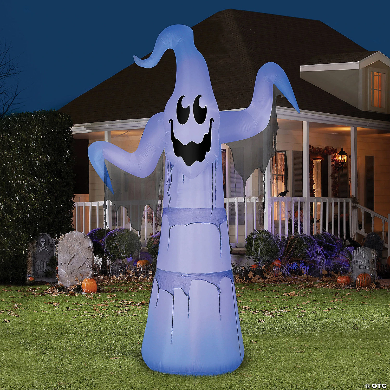 12 Ft. Blow-Up Inflatable Floating Ghost With Built-In LED Lights Outdoor Yard Decoration 3 12 Ft. Blow-Up Inflatable Floating Ghost With Built-In LED Lights Outdoor Yard Decoration