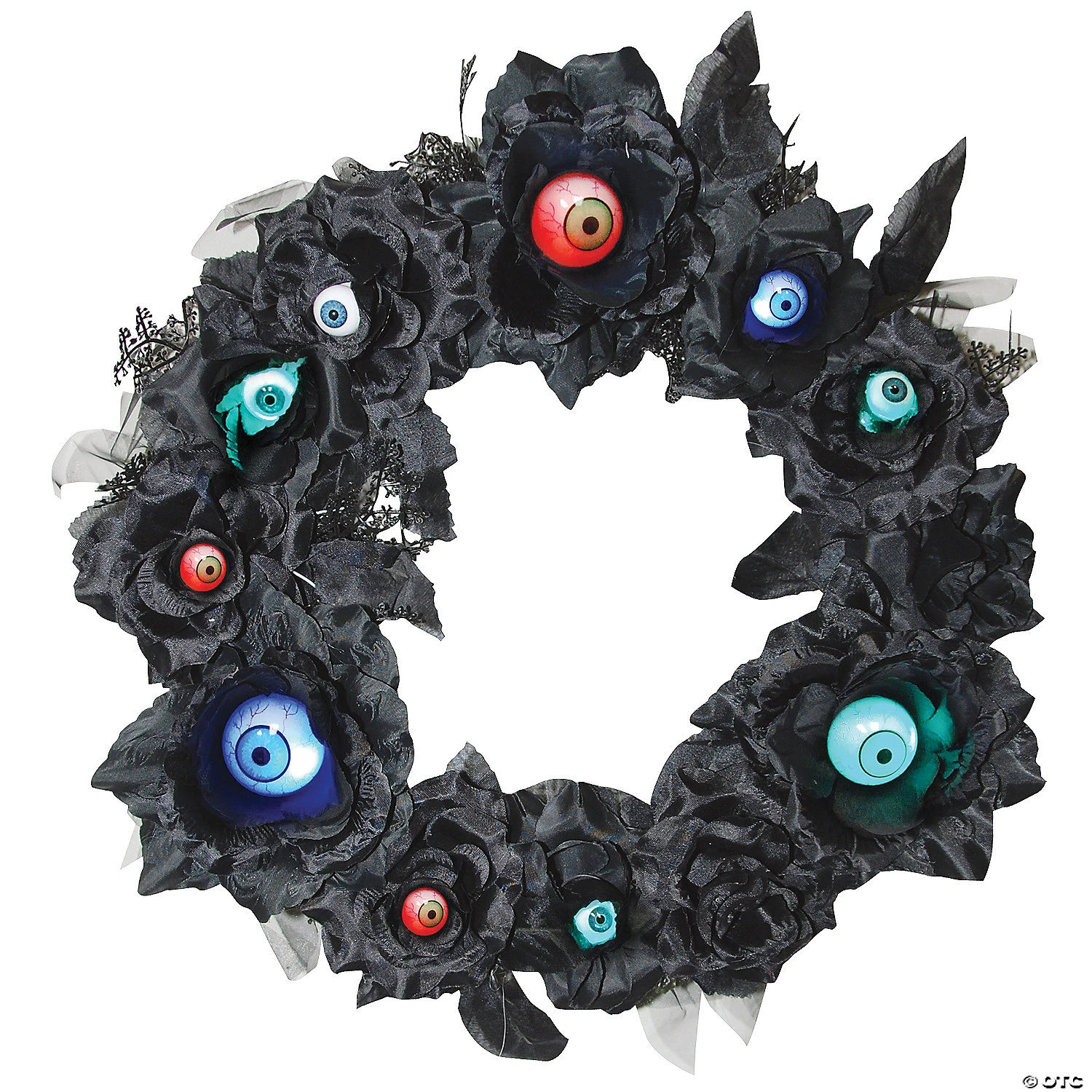 15" Lightup Eyeball Gothic Halloween Wreath 3 15" Lightup Eyeball Gothic Halloween Wreath