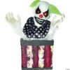 17" Evil Clown In Box Animated Prop -Halloween Decoration Series 17 evil clown in box animated propss76707