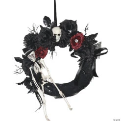 17" Gothic Skeleton Wreath Decoration