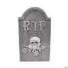 19" Gravestone RIP Skull Rose Decoration -Halloween Decoration Series 19 gravestone rip skull rose decorationss93154