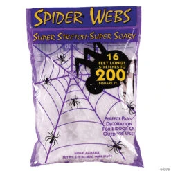 200 Sq. Ft. Super Stretch Spider Web Halloween Decoration
