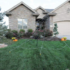 24' Spider Yard Web Light-Up 210 LED