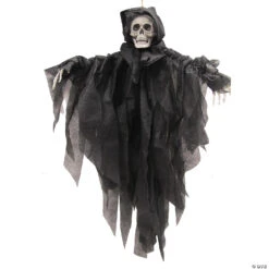 29.5" Hanging Skeleton Black Reaper Decoration