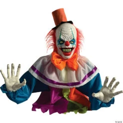 29-inch Animated Groundbreaker Clown With Hat Halloween Yard Decoration