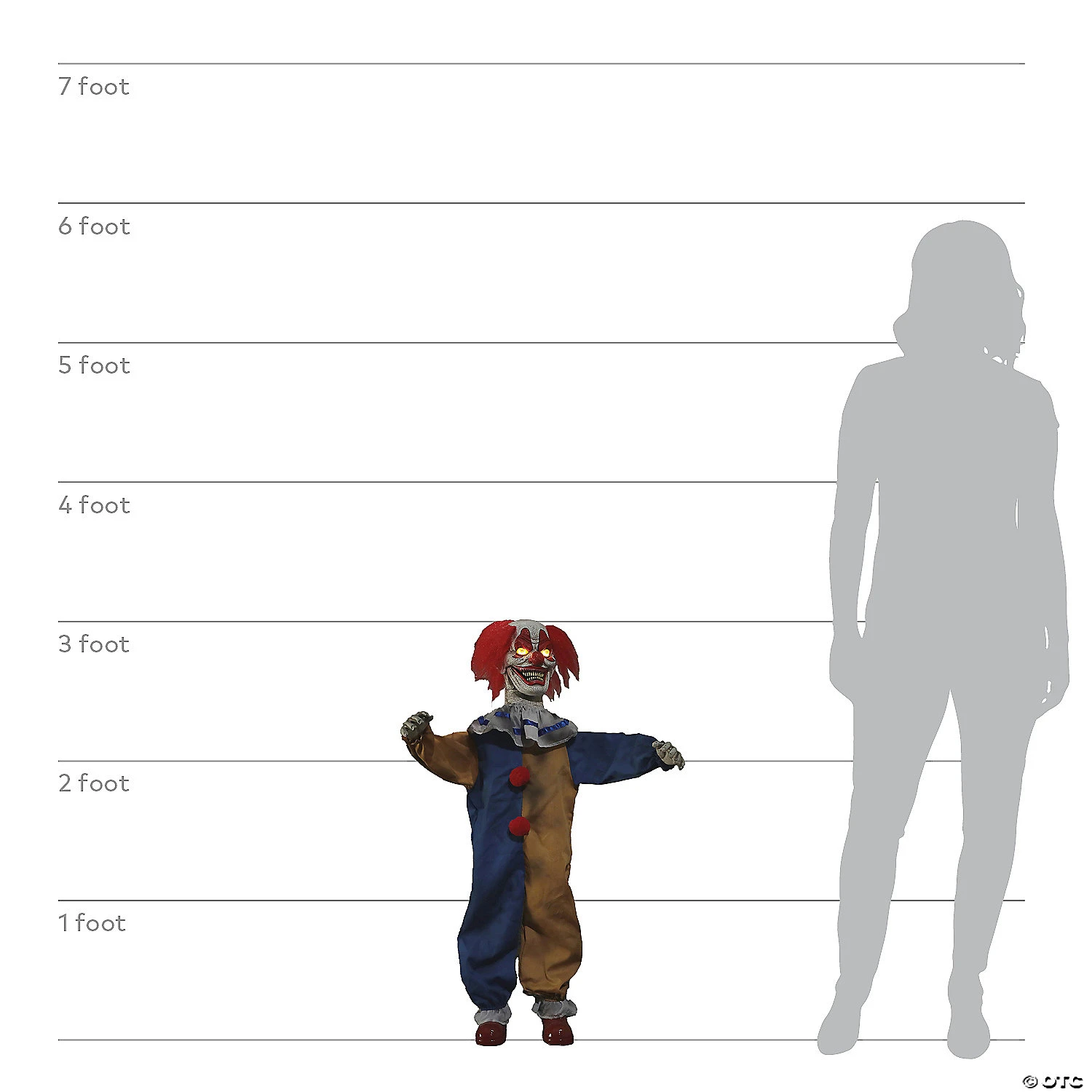 36" Little Top Clown Animated Prop 7 36" Little Top Clown Animated Prop - Image 5