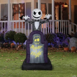 42" Blow Up Inflatable Nightmare Before Christmas Master Of Fright Jack Skellington Halloween Outdoor Yard Decoration -Halloween Decoration Series 42 blow up inflatable nightmare before christmas master of fright jack skellington halloween outdoor yard decorationss221152g a01