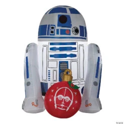 42" Blow Up Inflatable Star Wars R2D2 With Ornament Outdoor Yard Decoration