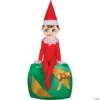 42" Elf On Present Airblown Outdoor Yard Decoration