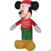 42" Ugly Sweater Mickey Mouse Airblown Outdoor Yard Decoration