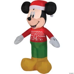 42" Ugly Sweater Mickey Mouse Airblown Outdoor Yard Decoration