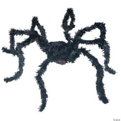 44" Long Hair Black Spider Decorations