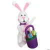 48" Blow Up Inflatable Bunny With Basket Outdoor Easter Yard Decoration -Halloween Decoration Series 48 blow up inflatable bunny with basket outdoor easter yard decorationvahe0031
