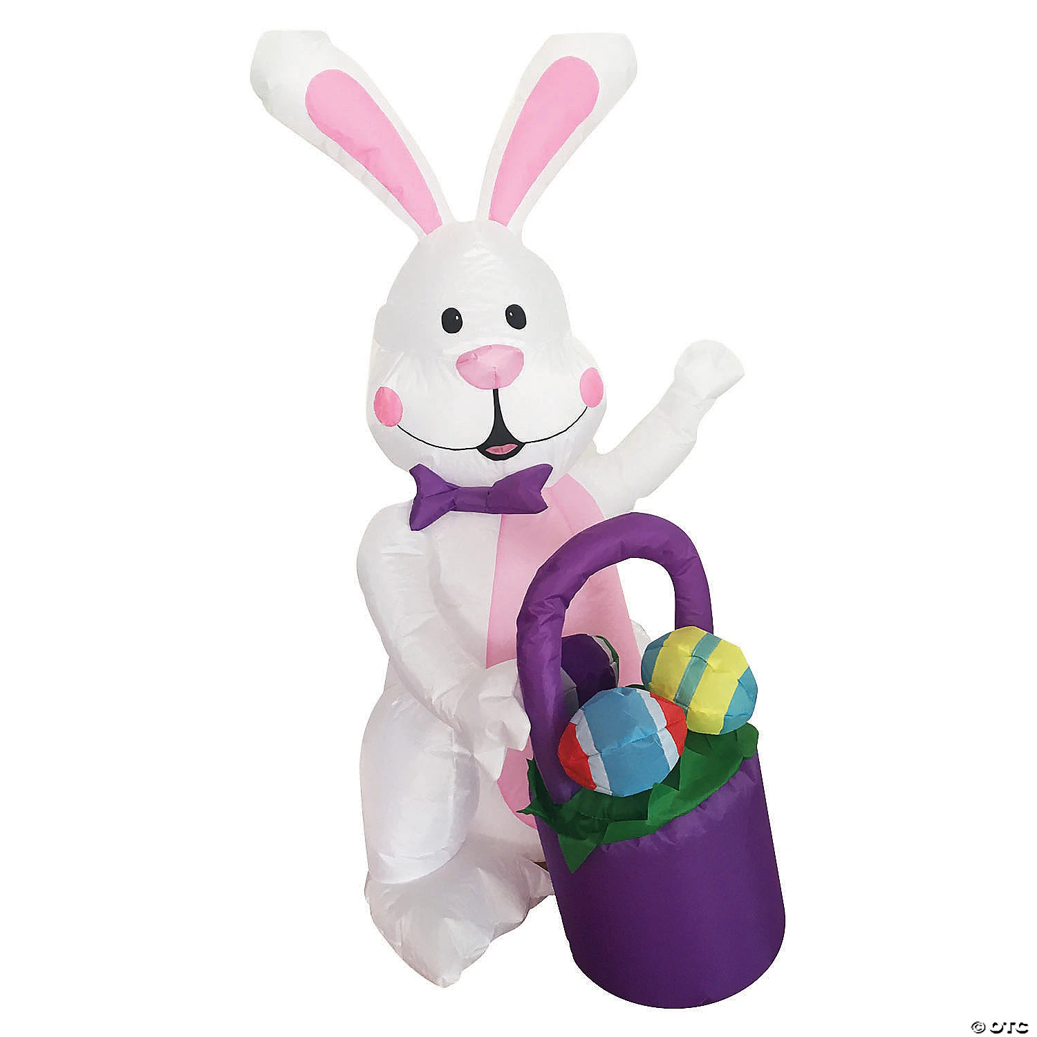 48" Blow Up Inflatable Bunny With Basket Outdoor Easter Yard Decoration 3 48" Blow Up Inflatable Bunny With Basket Outdoor Easter Yard Decoration