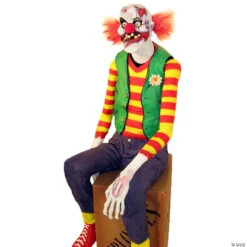 5.5" Chuckles Clown Animated Prop -Halloween Decoration Series 5 5 chuckles clown animated propva778 a02