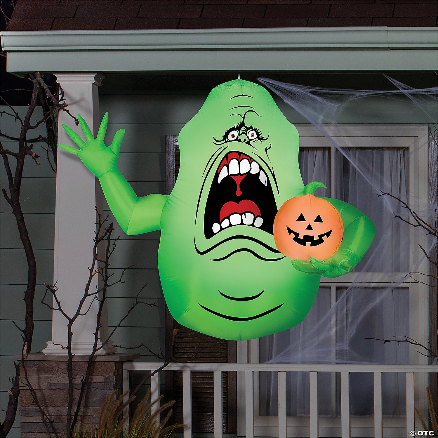 5 Ft. Blow-Up Inflatable Ghostbusters Hanging Slimer With Built-In LED Lights Outdoor Yard Decoration 4 5 Ft. Blow-Up Inflatable Ghostbusters Hanging Slimer With Built-In LED Lights Outdoor Yard Decoration - Image 2