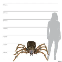 53" Deluxe Lightup Wolf Spider Decoration 9 53" Deluxe Lightup Wolf Spider Decoration -Halloween Decoration Series 53 deluxe lightup wolf spider decorationmr123338 a06