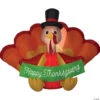 54" Blow-Up Inflatable Turkey With Banner & Built-In LED Lights Outdoor Yard Decoration -Halloween Decoration Series 54 blow up inflatable turkey with banner and built in led lights outdoor yard decorationss73382g