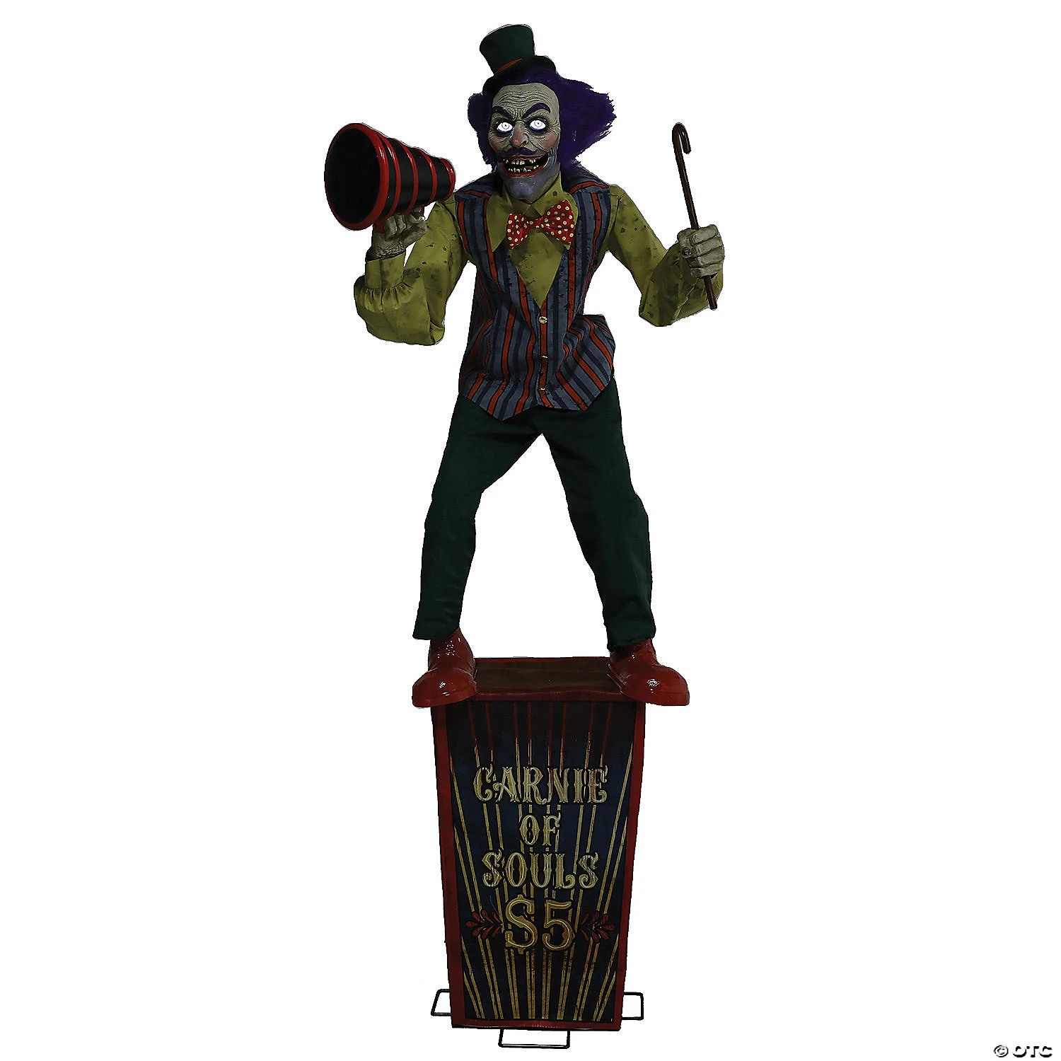 6 Ft. Servo Carnival Barker Halloween Decoration 4 6 Ft. Servo Carnival Barker Halloween Decoration - Image 2