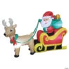 6' Santa On Sleigh Inflatable Outdoor Yard Decoration -Halloween Decoration Series 6 santa on sleigh inflatable outdoor yard decorationva1012