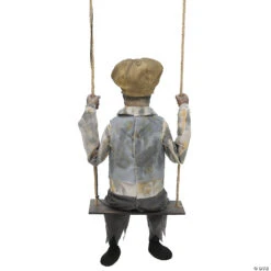 62" Hanging Lightup Animated Swinging Skeleton Boy Decoration -Halloween Decoration Series 62 hanging lightup animated swinging skeleton boy decorationmr122854 a01