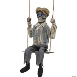 62" Hanging Lightup Animated Swinging Skeleton Boy Decoration -Halloween Decoration Series 62 hanging lightup animated swinging skeleton boy decorationmr122854 a03