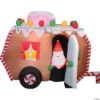 66" Blow Up Inflatable Animated Gingerbread Trailer With Santa Outdoor Yard Decoration -Halloween Decoration Series 66 blow up inflatable animated gingerbread trailer with santa outdoor yard decorationss37289g