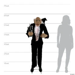 68" Animated Light-Up Butler Decoration -Halloween Decoration Series 68 animated light up butler decorationmp17 a06