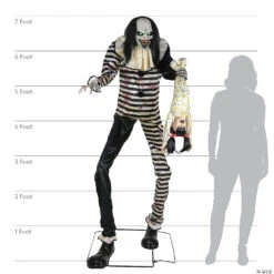 7' Animated Sweet Dreams Clown Prop -Halloween Decoration Series 7 animated sweet dreams clown propmr124526 a06