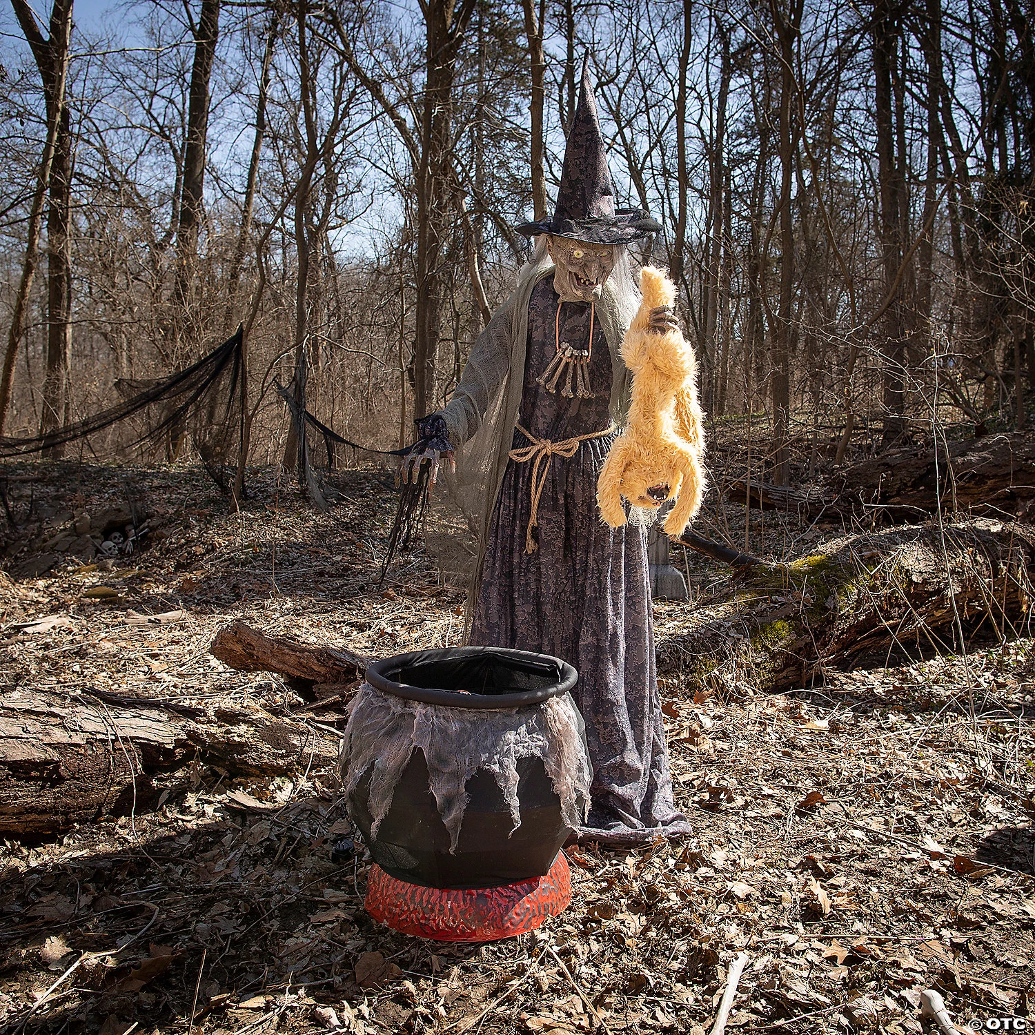 7' Cauldron Cat-Tastrophe Animated Prop Decoration 5 7' Cauldron Cat-Tastrophe Animated Prop Decoration - Image 3