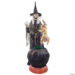 7' Cauldron Cat-Tastrophe Animated Prop Decoration 11 7' Cauldron Cat-Tastrophe Animated Prop Decoration -Halloween Decoration Series 7 cauldron cat tastrophe animated prop decorationmr124457 a03