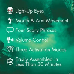 7' Cellar Dwellar Animated Prop -Halloween Decoration Series 7 cellar dwellar animated propmr124881 a02