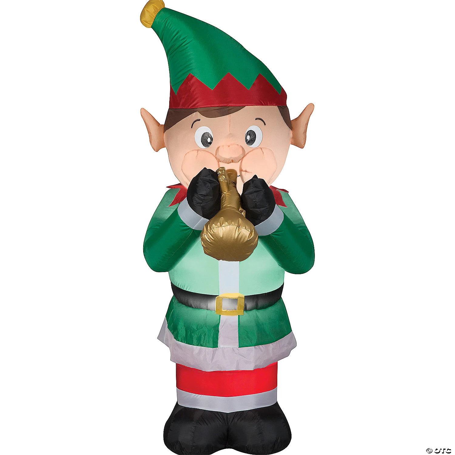 72" Blow Up Inflatable Animated Elf Playing Trumpet Outdoor Yard Decoration 3 72" Blow Up Inflatable Animated Elf Playing Trumpet Outdoor Yard Decoration