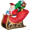 77" Blow-Up Inflatable Santa Sleigh With Built-In LED Lights Outdoor Yard Decoration -Halloween Decoration Series 77 blow up inflatable santa sleigh with built in led lights outdoor yard decorationss119835g