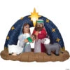 78" Blow-Up Inflatable Snowy Night Nativity With Built-In Lights Outdoor Yard Decoration -Halloween Decoration Series 78 blow up inflatable snowy night nativity with built in lights outdoor yard decorationss118905g