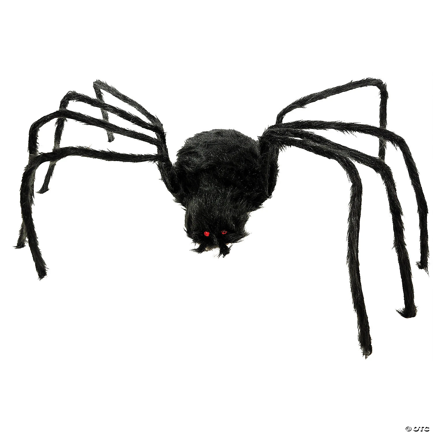 80" Black Furry Spider Decoration 4 80" Black Furry Spider Decoration - Image 2