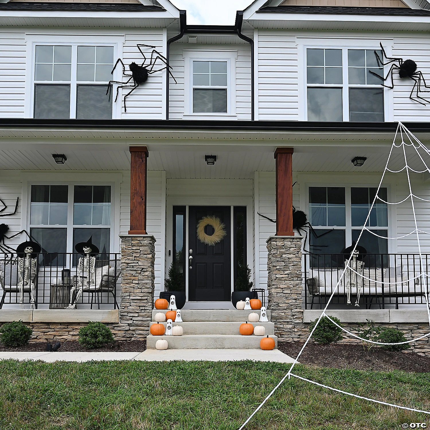 80" Black Furry Spider Decoration 7 80" Black Furry Spider Decoration - Image 5