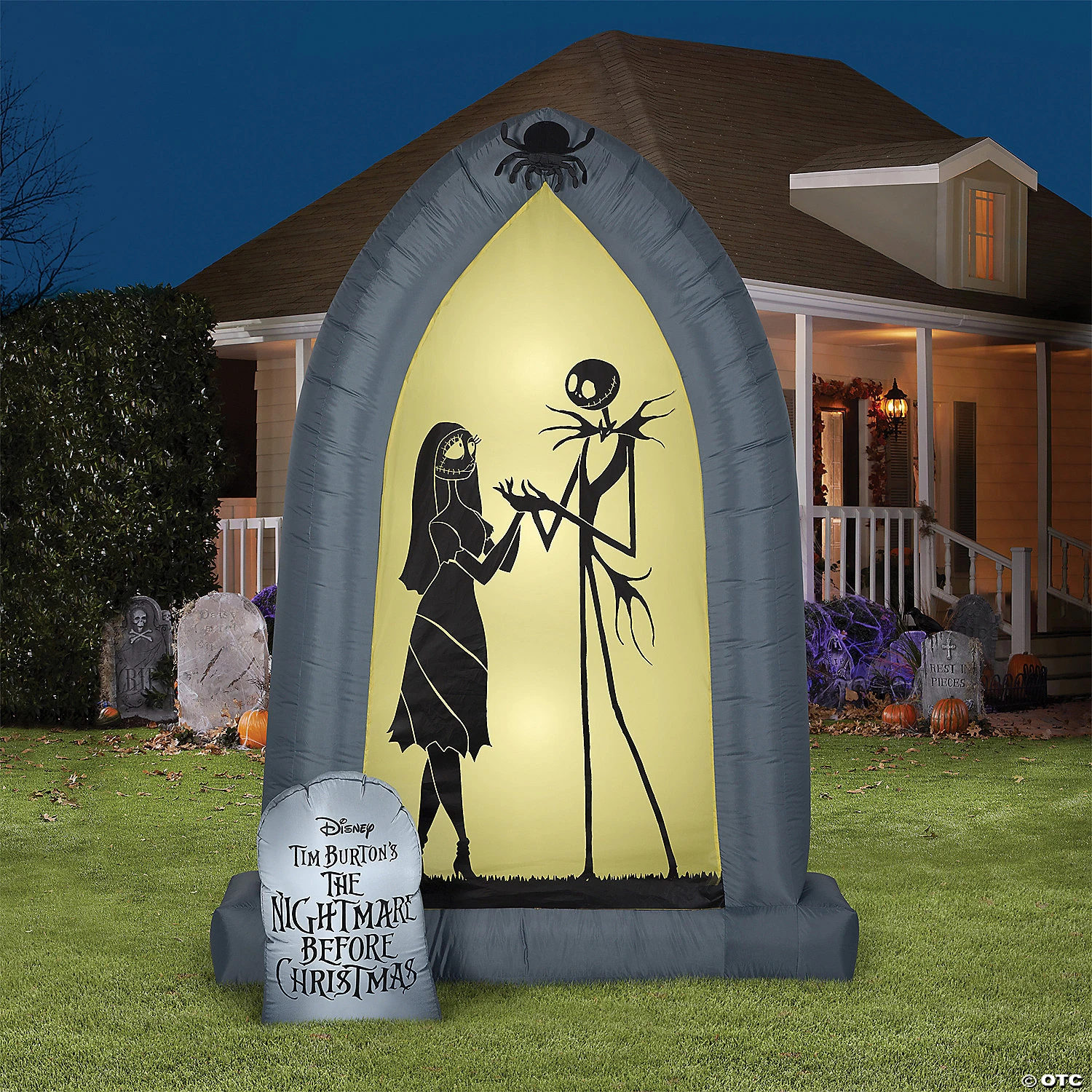 83" Blow-Up Inflatable Nightmare Before Christmas Jack & Sally Arch With Built-In LED Lights Outdoor Yard Decoration 4 83" Blow-Up Inflatable Nightmare Before Christmas Jack & Sally Arch With Built-In LED Lights Outdoor Yard Decoration - Image 2