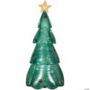 90" Blow-Up Inflatable Mixed Media Green Christmas Tree With Built-In LED Lights Outdoor Yard Decoration