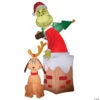 Airblown® Grinch In Chimney With Max 40" Inflatable Christmas Outdoor Yard Decor -Halloween Decoration Series airblown grinch in chimney with max 40 inflatable christmas outdoor yard decorss882562g