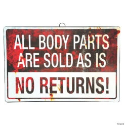 All Body Parts Are Sold As Is Halloween Decoration