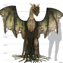 Animated 7 Ft Dark Forest Dragon -Halloween Decoration Series animated 7 ft dark forest dragonmr124633 a06