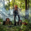 Animated Scorched Scarecrow With Fog Machine -Halloween Decoration Series animated scorched scarecrow with fog machinemr127030