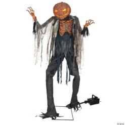 Animated Scorched Scarecrow With Fog Machine -Halloween Decoration Series animated scorched scarecrow with fog machinemr127030 a03