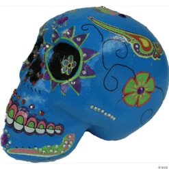 Day Of The Dead Blue Sugar Skull -Halloween Decoration Series day of the dead blue sugar skullss73056 a02