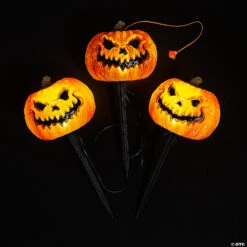 Evil Jack-O'-Lantern Pathway Markers - 3 Pc.
