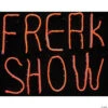Glowing Neon LED Freak Show Light Up Sign -Halloween Decoration Series glowing neon led freak show light up signss72732g