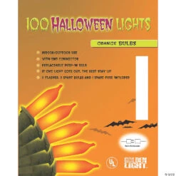 Halloween Lights Orange 100-Count